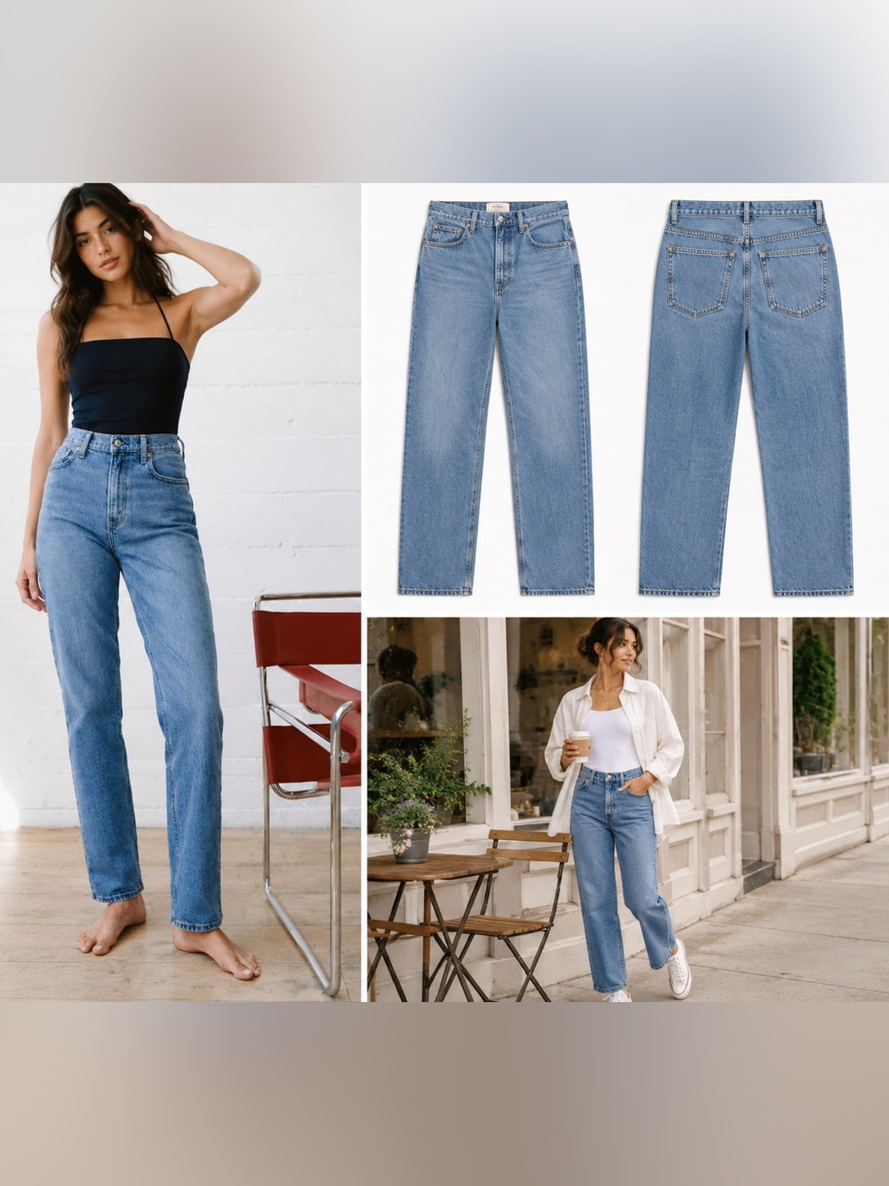Abercrombie & Fitch 90s Straight Ultra High Rise Jeans Light Wash 27 4S